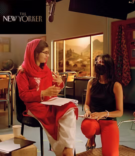 Jasmeet Sidhu with Malala Yousafzai, The New Yorker